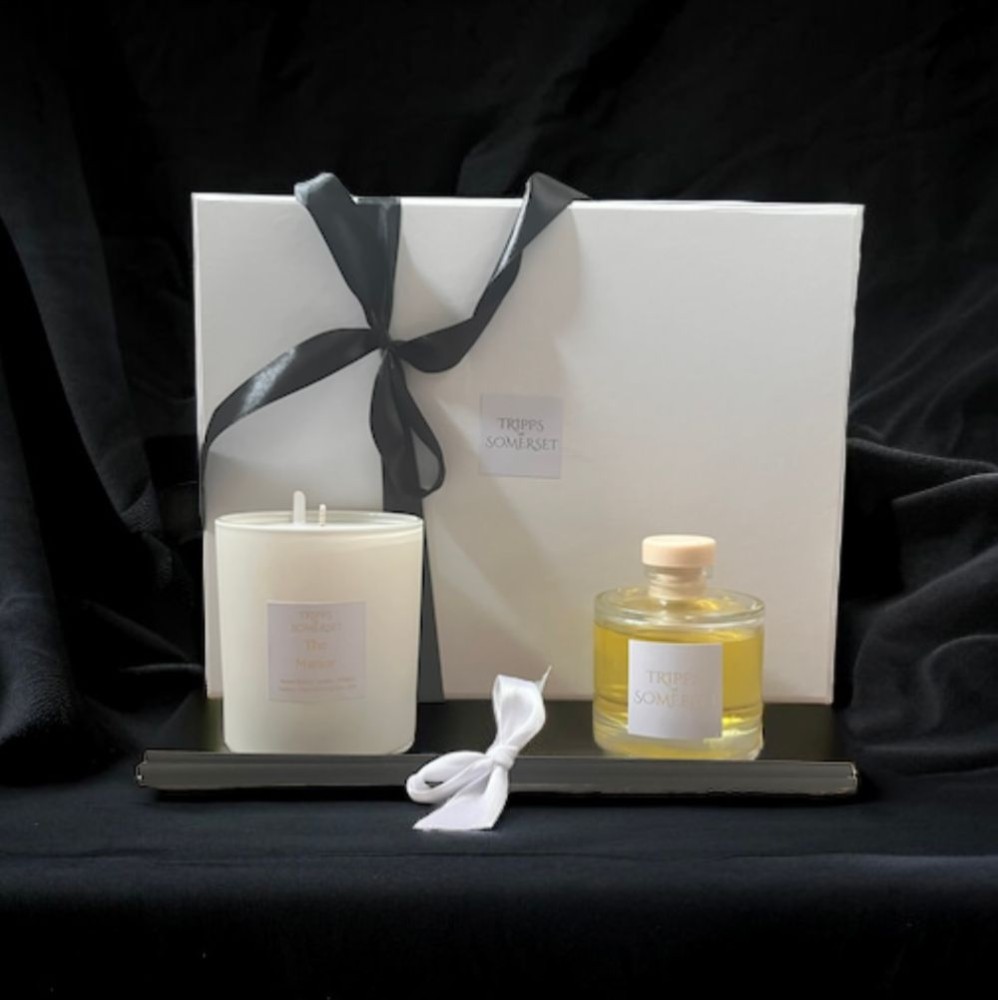 The Manor Luxury Scented Candle and Reed Diffuser Gift Set