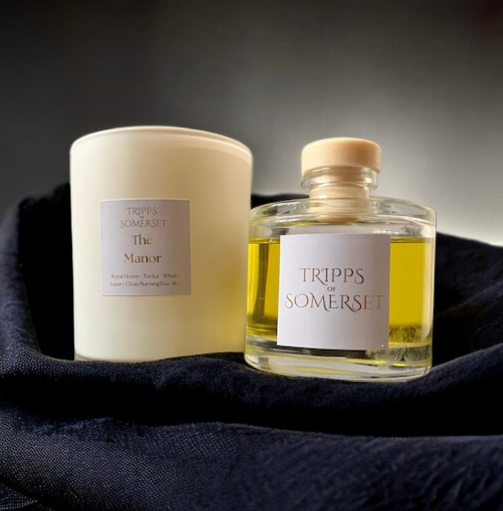 The Manor Luxury Scented Candle and Reed Diffuser Gift Set